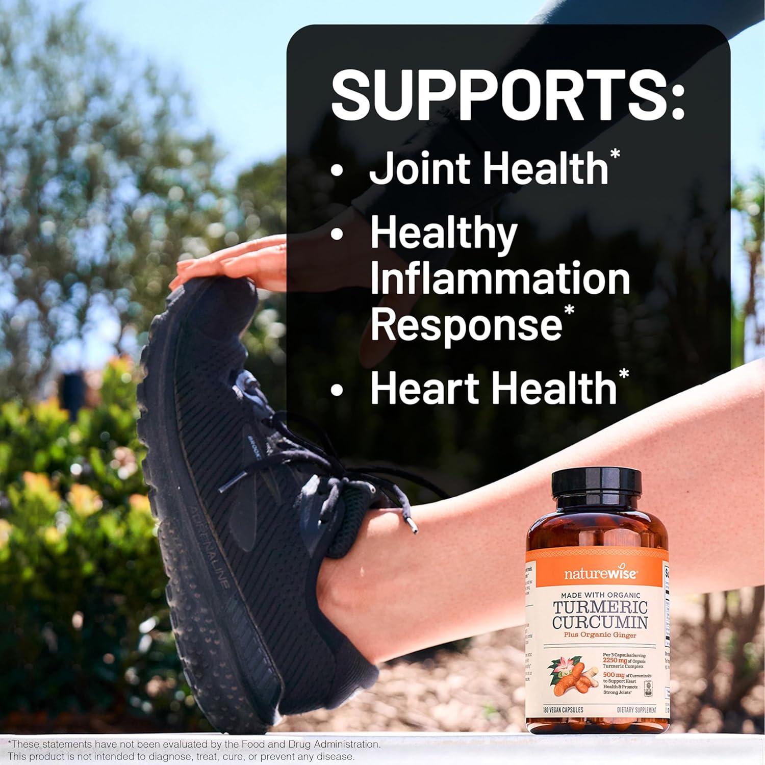 image:imageNatureWise Curcumin Turmeric 2250mg 95 Curcuminoids amp BioPerine Black Pepper Extract for Advanced Absorption Daily Joint and Immune Health Support Vegan NonGMO 180 Count60Day Supply90 Count Pack of 1