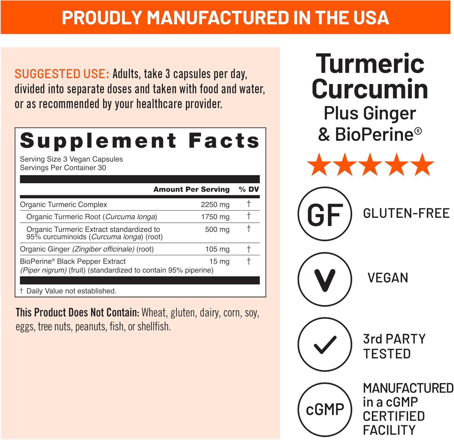 image:imageNatureWise Curcumin Turmeric 2250mg 95 Curcuminoids amp BioPerine Black Pepper Extract for Advanced Absorption Daily Joint and Immune Health Support Vegan NonGMO 180 Count60Day Supply90 Count Pack of 1