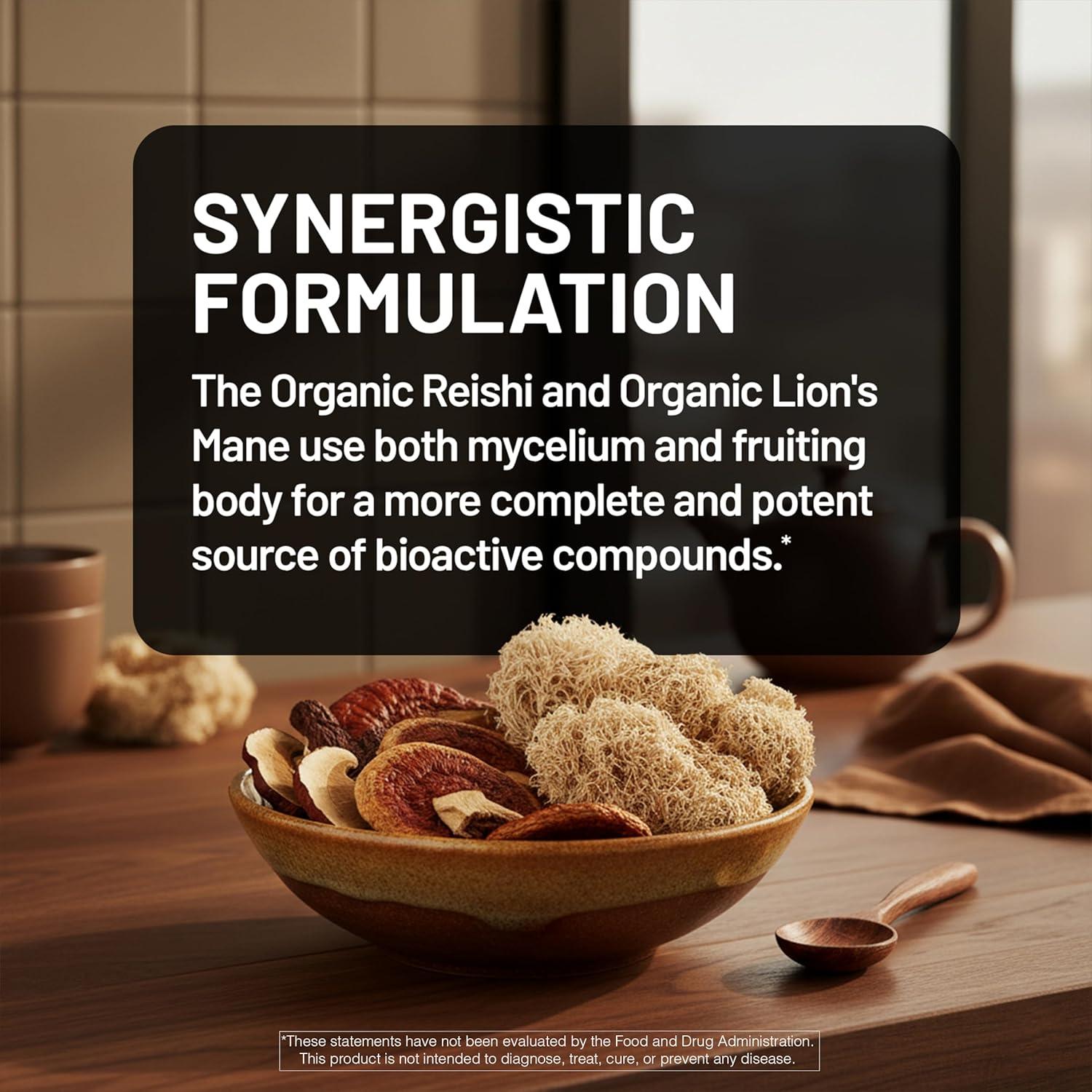 image:imageNatureWise Mushroom Complex with Organic Lions Mane Reishi amp Cordyceps Sinensis Lions Mane Supplement with Organic Mushrooms Vegan NonGMO USA Manufactured 90 Capsules30Day Supply