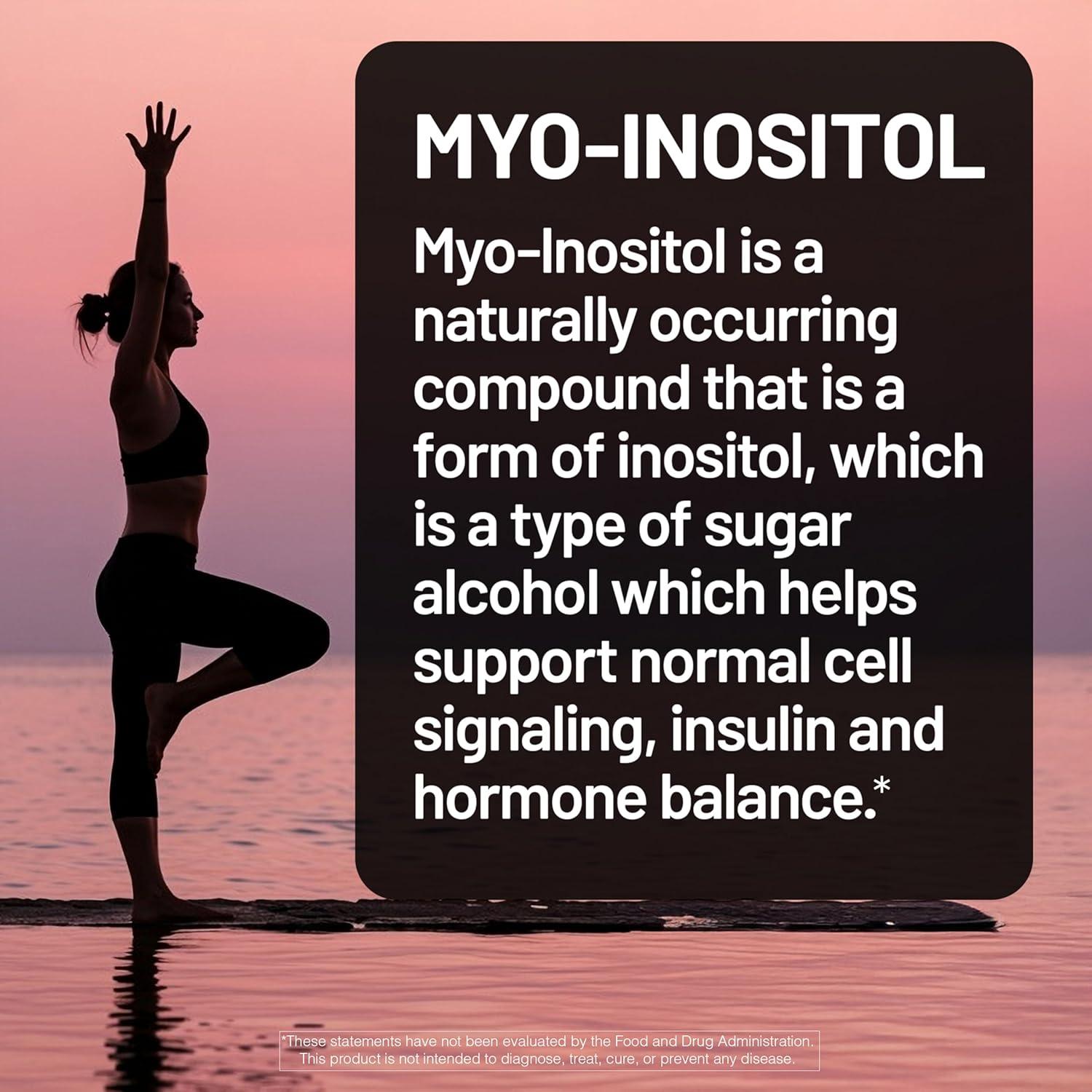 image:imageNatureWise MyoInositol amp DChiro Inositol Supplement for Women Fertility Supplements for Women Ideal 401 Ratio Myo Inositol 2000mg NonGMO Vegan USA Manufactured 30Day Supply
