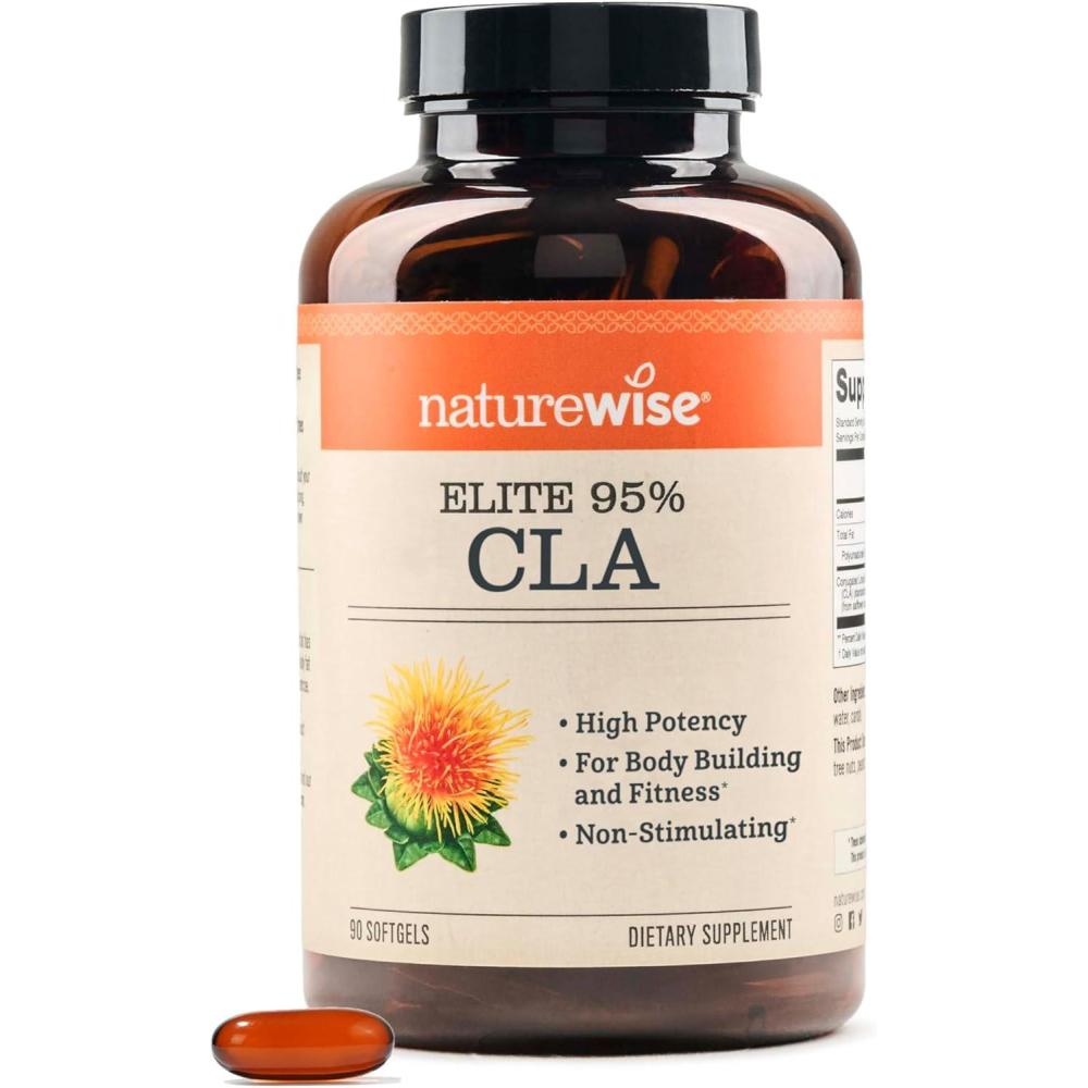 image:imageNatureWise CLA 1300  95 Active Conjugated Linoleic Acid for Women and Men Not Stimulating Supports Weight amp Fitness Goals  NonGMO Gluten Free  90 Softgels1Month SupplyECLA 1300