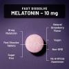 NatureWise Melatonin 10mg – Sugar Free Fast Dissolve Melatonin Supplement – Non-GMO, Vegan, USA Manufactured – 100 Tablets[100 Day Supply](10MG)