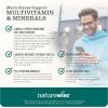 NatureWise Multivitamin for Men + Stress Support + Fulvic Ionic Minerals + Probiotics for Immunity, Male Health, Digestion + Whole Organic Foods – Vegetarian, Non-GMO – 60 Capsules[1-Month Supply]