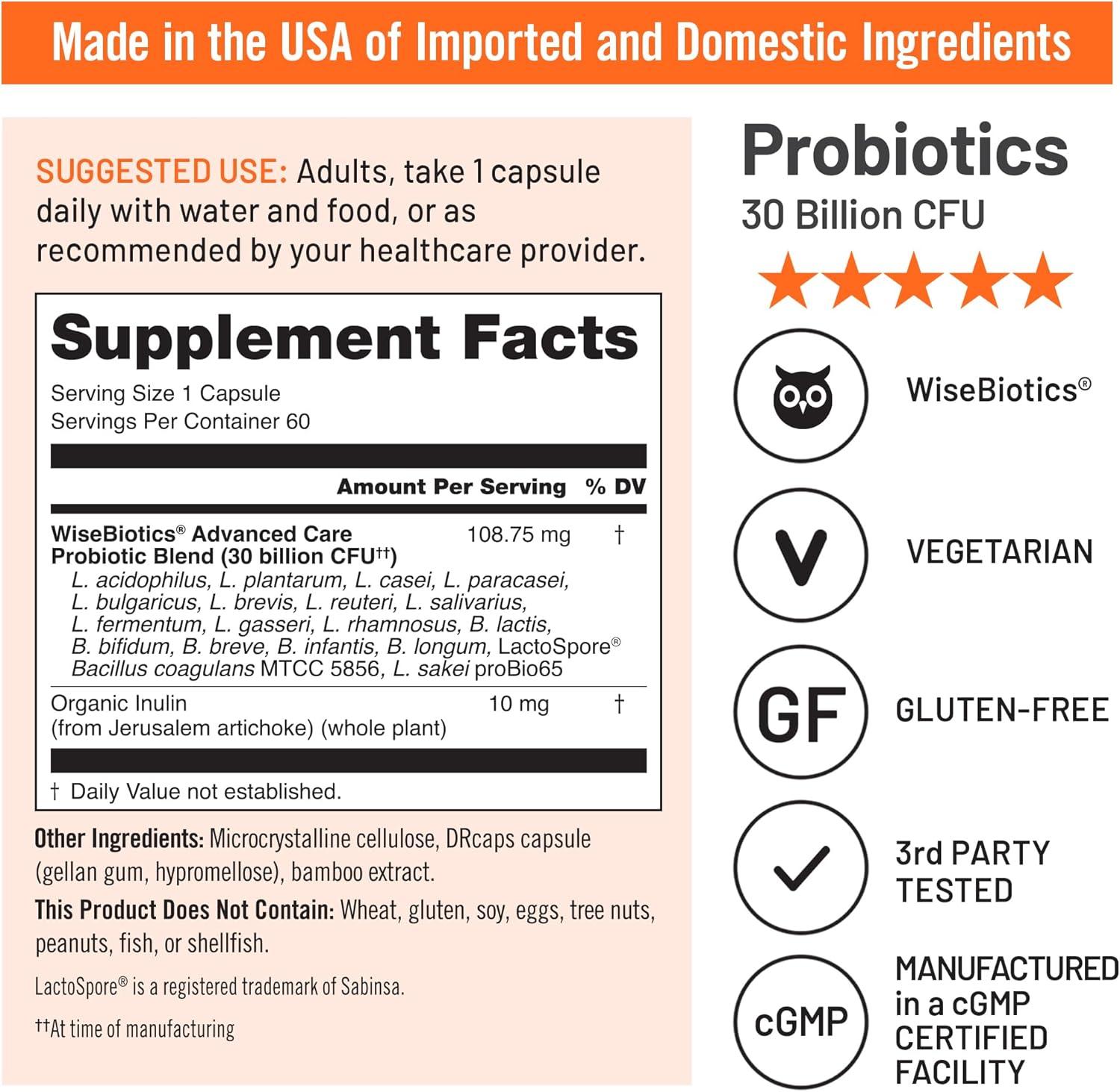 image:imageNatureWise Max Probiotics for Women amp Men 30 Billion CFU 18 Strains Organic Prebiotics For Gut amp Digestive Health Vegetarian DelayedRelease Capsules Gluten Free 30 Capsules30Day Supply60 Count Pack of 1