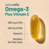 NatureWise Extra-Strength Omega 3 Fish Oil Supplement – 1000mg per Serving – 600 EPA & 400 DHA and Vitamin E – Support for Heart & Brain Health – Lemon Flavor, GMO-Free – 60 Softgels[1-Month Supply](180 Count (Pack of 1))