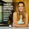 NatureWise Odorless Garlic Pills – with Royal Bee Jelly & Pollen – Herbal Supplement for Heart Health + Immune System + Antioxidants – Gluten Free, Non-GMO – 60 Softgels [2-Month Supply]