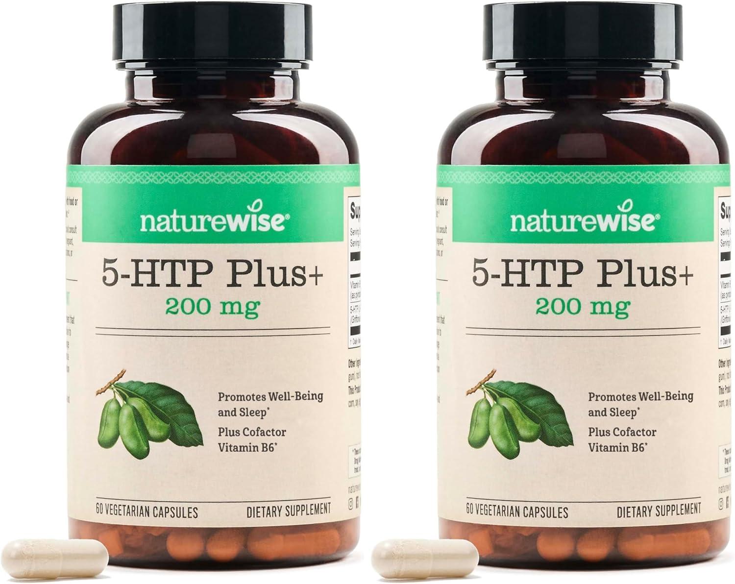 image:imageNatureWise 5HTP 200mg Supplement from Griffonia Seeds with Cofactor Vitamin B6 Mood Support and Natural Sleep Aid for Adults DelayedRelease Vegan 30 Count1Month Supply200MG