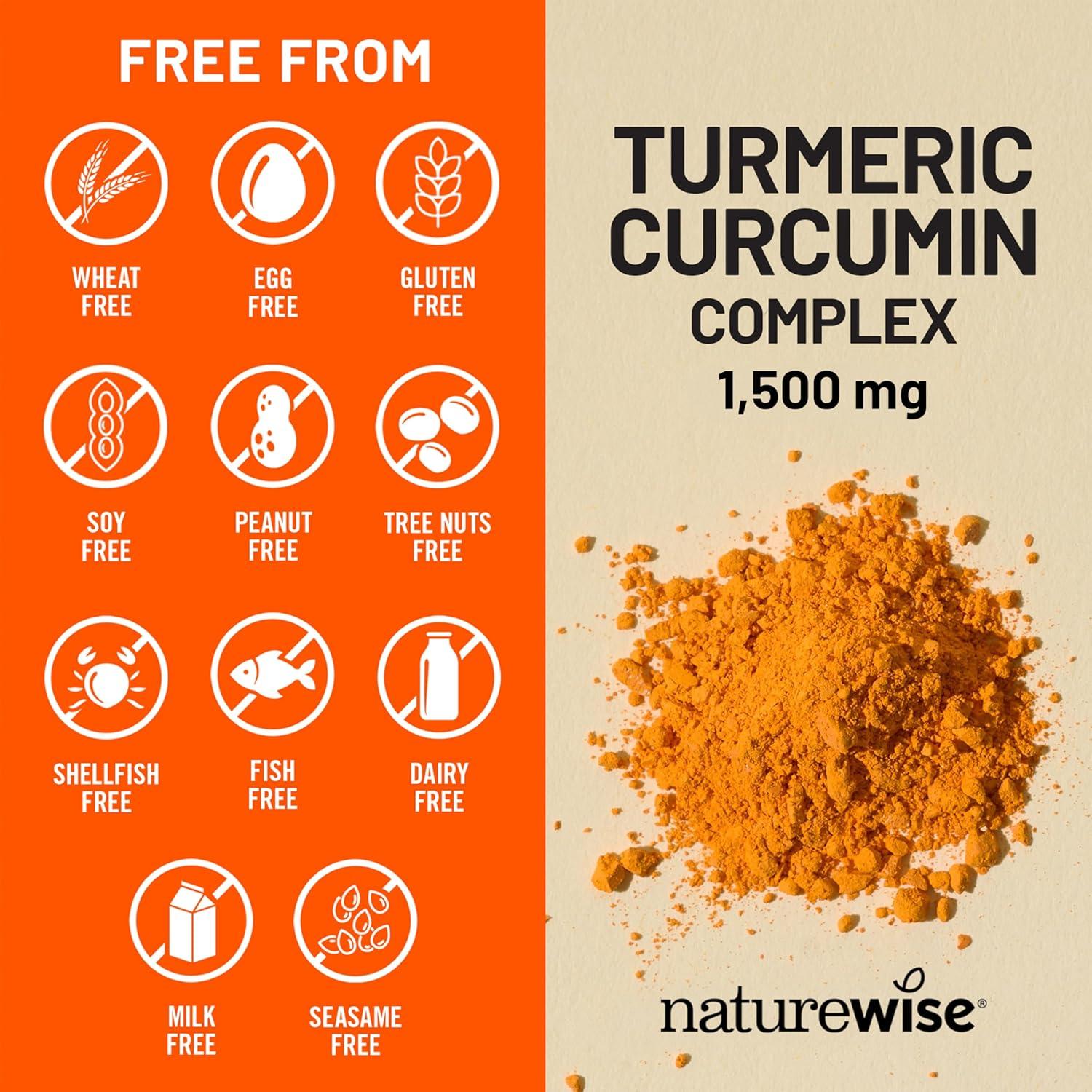 image:imageNatureWise Extra Strength Turmeric Curcumin 1500mg with HydroSoluble Technology for Ultra Absorption 270mg to 330mg Curcuminoids for Immune Support Vegan NonGMO 90 Capsules30Day Supply