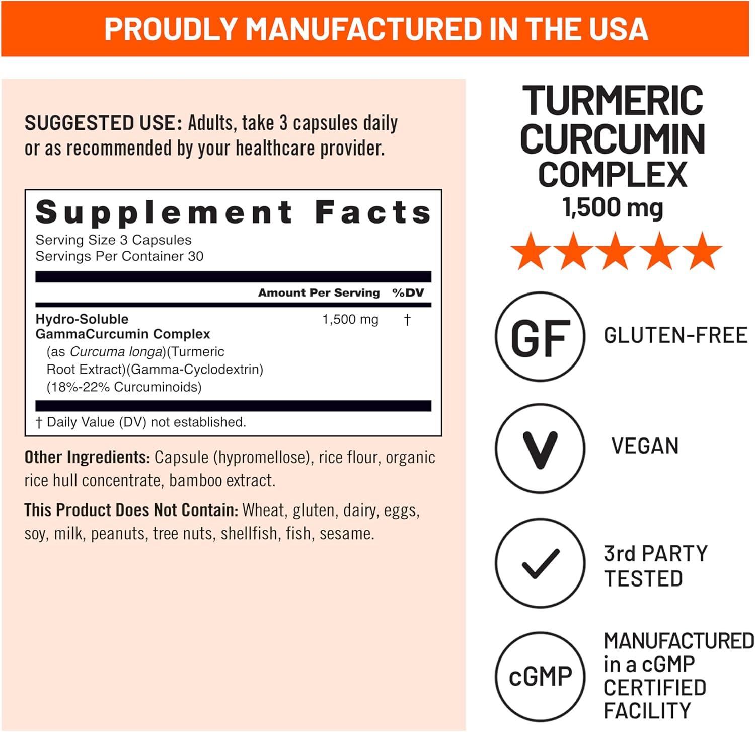 image:imageNatureWise Extra Strength Turmeric Curcumin 1500mg with HydroSoluble Technology for Ultra Absorption 270mg to 330mg Curcuminoids for Immune Support Vegan NonGMO 90 Capsules30Day Supply