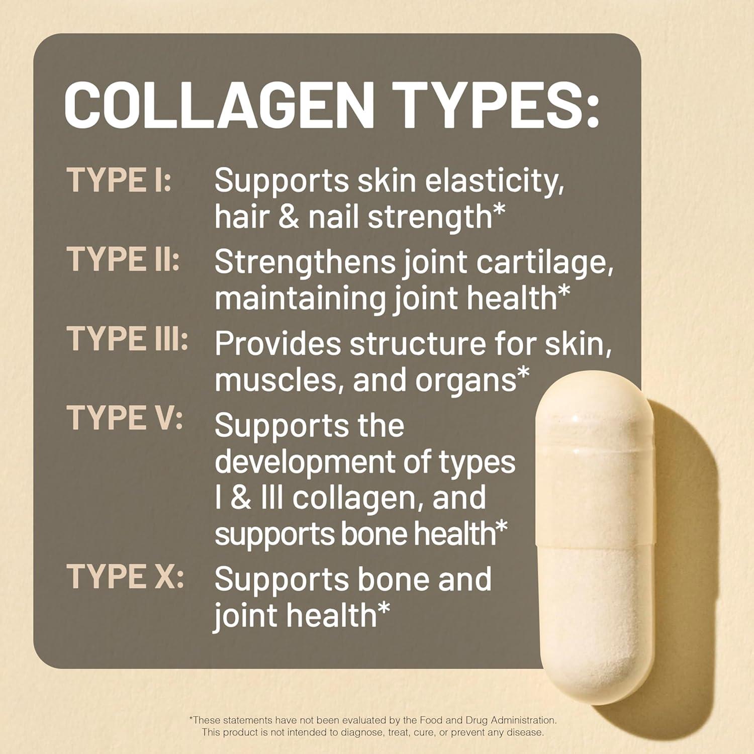 image:imageNatureWise Multi Collagen Peptides Pills for Women amp Men Type I II III V X wHyaluronic Acid Supports Skin Hair Joint Health Grass Fed Gluten Free NonGMO 90 Capsules30 Day Supply