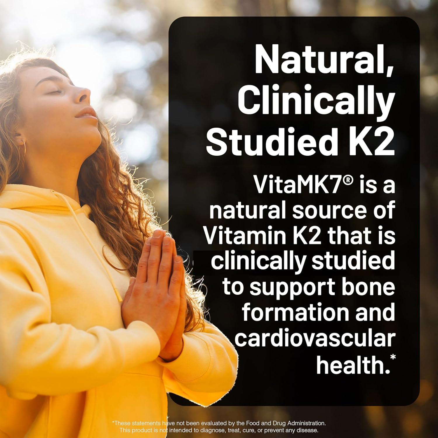 image:imageNatureWise Vegan Vitamin D3 K2 Natural D3 5000IU Natural Vitamin K2 100mcg Bone Support High Absorption with Organic ColdPressed Olive Oil NonGMO60 Count Pack of 2