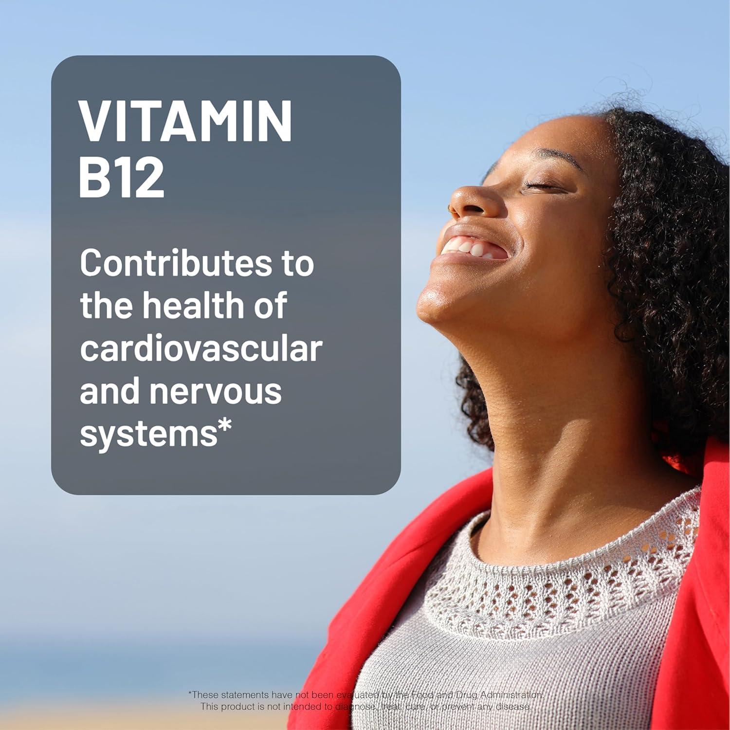 image:imageNatureWise Vitamin B12 3000 mcg Extra Strength Supplement for Supporting Energy Levels Mental Clarity Nervous System Health EasytoSwallow Soy and GlutenFree NonGMO 60 Softgels