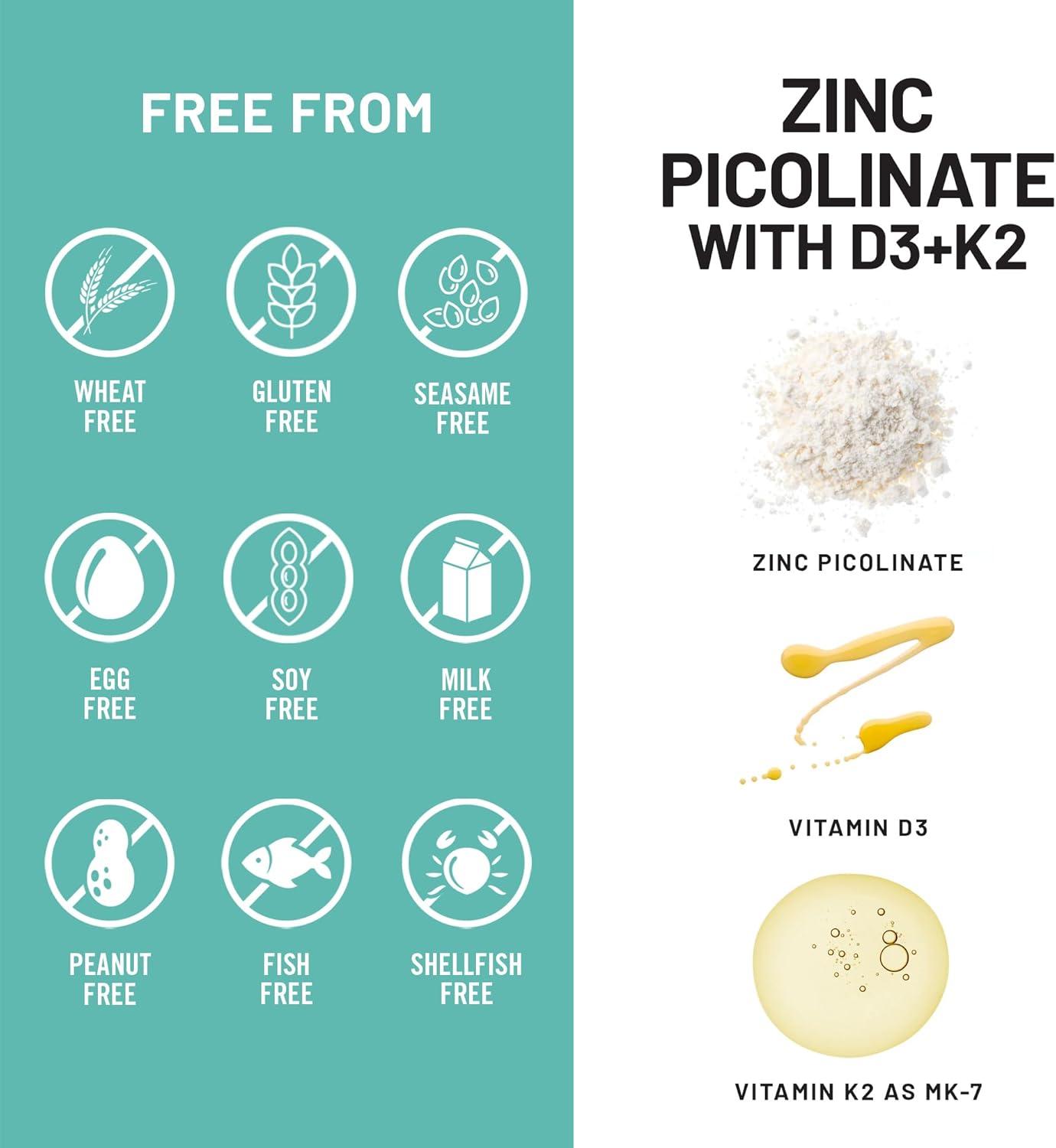 image:imageNatureWise Zinc Picolinate with D3 K2 Zinc Supplements for Men amp Women Vitamin D3 K2 Supports Immune amp Bone Health NonGMO Gluten Free USA Manufactured 30 Capsules30 Day SupplyUnflavored