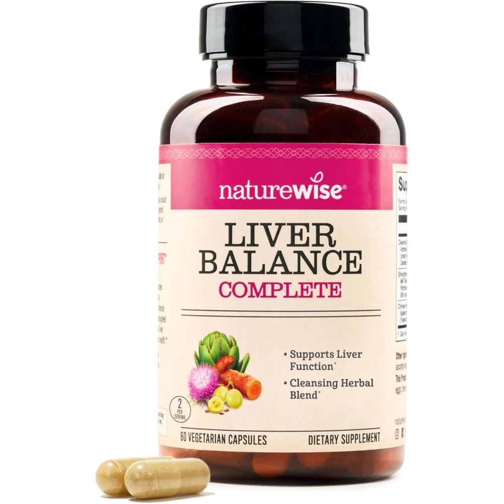 image:imageNatureWise Liver Balance Detox Supplement  Triple Repair Formula with Milk Thistle Dandelion Turmeric Artichoke Reishi Mushroom amp Kudzu Vegan  60 Capsules30Day Supply60 Count Pack of 1