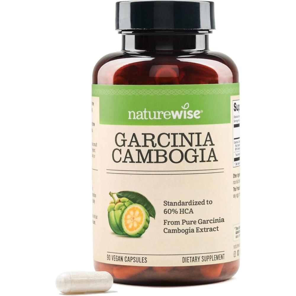 image:imageNaturewise Garcinia Cambogia 60 HCA Concentration Extract Natural Support for Weight Goals and Energy Levels Vegan NonGMO Gluten Free 90 Capsules13 Month Supply90 Count Pack of 1