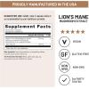 NatureWise Lions Mane Mushroom Supplement – Organic Lions Mane Mushroom Extract 1200mg – 360mg Beta Glucans – Cognition & Brain Support – Vegan, Non-GMO, USA Manufactured – 120 Capsules[60 Day Supply]