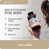 NatureWise Multivitamin for Men – Daily Male Support – Minerals & Herbs for Energy, Performance, Immunity – with Vitamin A, C, D, B-Complex – Soy & Gluten-Free, Non-GMO – 60 Capsules[1-Month Supply](Unflavored)