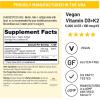NatureWise Vegan Vitamin D3 + K2 – Natural D3 5000IU + Natural Vitamin K2 100mcg – Bone Support – High Absorption with Organic Cold-Pressed Olive Oil – Non-GMO(60 Count (Pack of 2))