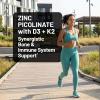 NatureWise Zinc Picolinate with D3 + K2 – Zinc Supplements for Men & Women + Vitamin D3 K2 – Supports Immune & Bone Health* – Non-GMO, Gluten Free, USA Manufactured – 30 Capsules[30 Day Supply](Unflavored)