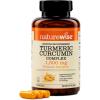 NatureWise Extra Strength Turmeric Curcumin 1500mg with Hydro-Soluble Technology for Ultra Absorption – 270mg to 330mg Curcuminoids for Immune Support – Vegan, Non-GMO, 90 Capsules[30-Day Supply]