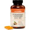 NatureWise Turmeric Curcumin + Ginger 2400 mg – Ultra High Curcuminoids 2100 mg – Turmeric Extract + Ginger – Extra Strength & Absorption – Vegan, Non-GMO – 90 Count[30-Day Supply]