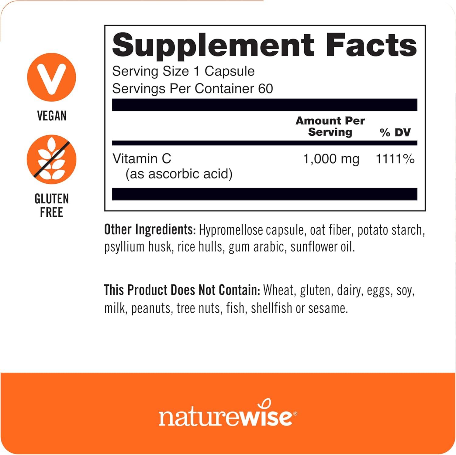 image:imageNatureWise Vitamin D3 5000IU 125mg 90 Count Extra Strength Vitamin C 1000mg Capsules 60 Count Bundle for Daily Immune Support Bone amp Heart Health Gluten Free NonGMO