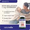 Naturewise Kids Melatonin Gummies 1 mg – Drug-Free, Non-Habit Forming Sleep Aid for Children Ages 4 & Up – Strawberry Flavored Gummy Bears – Vegan, Gluten Free, Non-GMO – 60 Count[2-Month Supply]