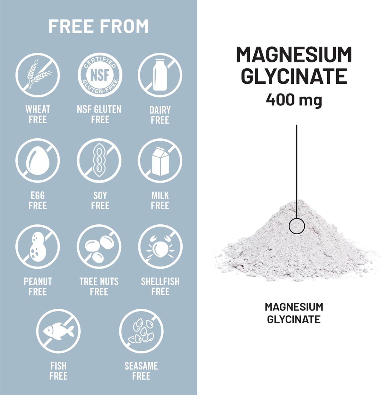 image:imageNatureWise Magnesium Glycinate 400 mg High Absorption Chelated Magnesium Glycinate for Sleep Relaxation Muscle amp Bones Gentle on Stomach Vegan NonGMO 90 Capsules90Day SupplyUnflavored