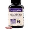 NatureWise Elderberry Vitamin C and Zinc for Adults – Sambucus Black Elderberry and Ginger & Vitamin D3 5000IU – 5 in 1 Immune Support – Non-GMO – USA Manufactured – 120 Veggie Capsules[60-Day Supply]
